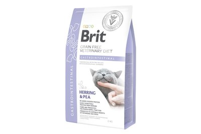 Сухий корм для кішок з розладом кишечника Brit GF Veterinary Diets (Брит ветеринарна дієта) Cat Gastrointestinal, 400 г, Корм сухий, Дорослі, При проблемах з кишечником, Оселедець, Ветеринарна дієта, 225грн