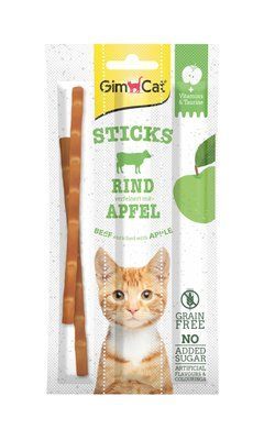 Ласощі для котів GimCat Superfood Duo-Sticks 3 шт. (яловичина), 3 шт, Ласощі, Дорослі, Для заохочення, Яловичина, Супер преміум, 19грн