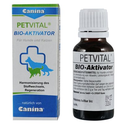 Добавка для котів та собак Canina «PETVITAL Bio-Aktivator» 20 мл (для імунітету), 20 мл, Вітаміни та добавки, всі стадії життя, Для імунітету, 718грн