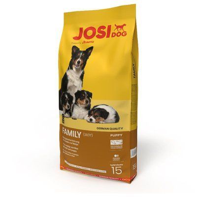 Josera JosiDog Family - Сухий корм для вагітних і годуючих самок,та цуценят, 15 кг, Корм сухий, Цуценята, Для росту і розвитку, На основі м'яса, Супер преміум