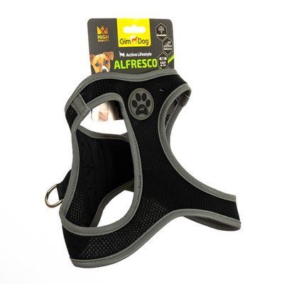Шлея для собак Alfresco неопренова (чорна), M 41-44см, Амуніція для собак, Шлея, 196грн, M 41-44см
