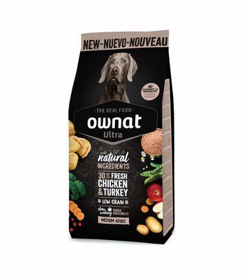 Ownat Ultra Медіум для собак - 12 кг, 12кг, Корм сухий, Дорослі, Основний корм, Курка