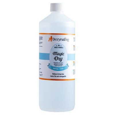 Спрей Dezynadog Magic Dry нейтралізує здатність шерсті утримувати молекули води, прискорює процес сушіння, фруктовий аромат 1 л, Догляд та гігієна, 417грн