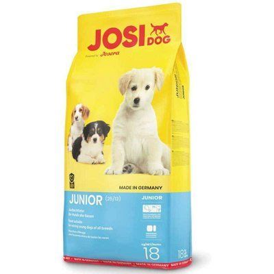 Josera JosiDog Junior - Сухий корм для цуценят і юніорів всіх порід., 15 кг, Корм сухий, Цуценята, Для росту і розвитку, На основі м'яса, Супер преміум