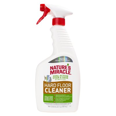 Спрей-устранитель Nature's Miracle «Stain & Odor Remover. Hard Floor Cleaner» для удаления пятен и запахов на полах 709 мл, 709 мл, Уход и гигиена, Устранение запахов, 649грн