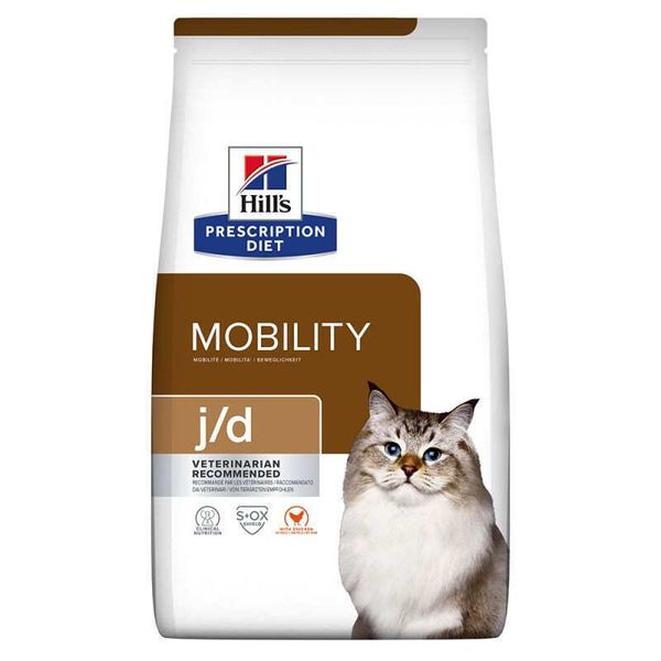 Сухой корм для кошек Hill’s Prescription Diet Mobility j/d уход за суставами - курица, 1.5 кг, Корм сухой, Взрослые, Для поддержания здоровья суставов, Курица, Супер премиум, 1056грн