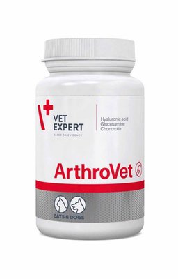 Пищевая добавка VetExpert ArthroVet HA - для поддержания здоровья хрящей и суставов, 60 табл, Витамины и добавки, все стадии жизни, Для суставов, 638грн