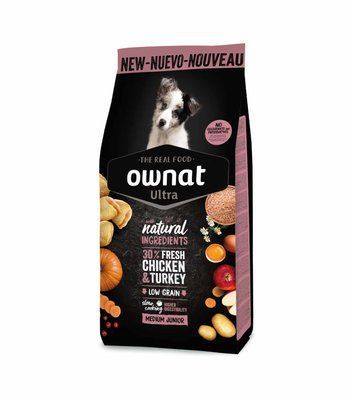Ownat Ultra Медіум для цуценят - 0,4 кг, 12кг, Корм сухий, Цуценята, Основний корм, Курка