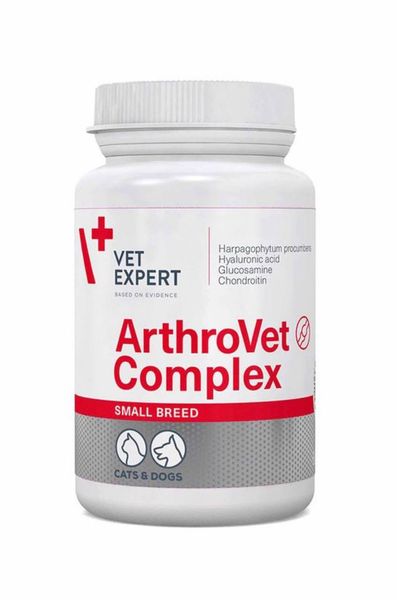 VetExpert ArthroVet HA Complex Small при проблемах с суставами у кошек и собак мелких пород., 60капс, Витамины и добавки, все стадии жизни, Для суставов, 773грн