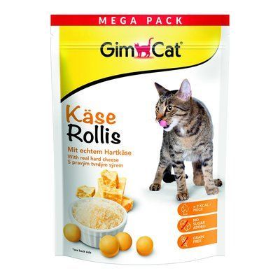Ласощі для котів GimCat Kase-Rollis (сир) 425 г, 425 г, Ласощі, Дорослі, Для заохочення, Сир, 239грн