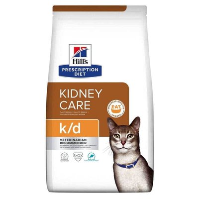 Сухий корм для котів Hill’s Prescription Diet Kidney Care k/d підтримання функції нирок - тунець, 400 г, Корм сухий, Дорослі, При проблемах з нирками, Тунець, Супер преміум, 296грн