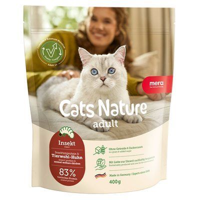 MC Nature Adult Insekt (Insekt) корм для дорослих котів всіх порід з комахами, 400гр, 400 г, Корм сухой, Взрослые, Основной корм, Насекомые, Супер-преміум