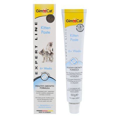 Ласощі для кошенят GimCat Expert Line, Kitten Paste 50 г (мультивітамін), 50 г, Вітаміни та добавки, Кошенята, Для збагачення вітамінами, Супер преміум, 105грн