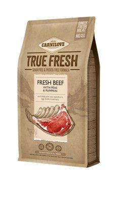 Сухий корм для дорослих собак усіх порід Carnilove True Fresh BEEF for Adult dogs (яловичина), 1.4 кг, Корм сухий, Дорослі, Основний корм, Яловичина, Супер преміум, 233грн