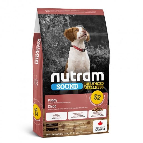 Nutram Sound Puppy S2 Холистик корм для щенков, 340 г, Корм сухой, Щенок, Основной корм, Курица, Холистик, 213грн