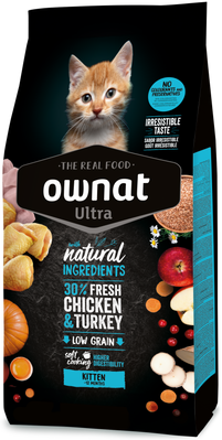 Ownat Ultra для кошенят - 1,5 кг, 1,5кг, Корм сухий, Кошенята, Основний корм, Курка