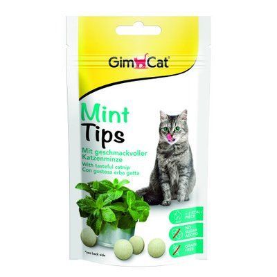 Вітамінізовані ласощі для котів GimCat Cat-Mintips з котячою м'ятою, 40 г, 40 г, Ласощі, Дорослі, Для заохочення, М'ята, 28грн