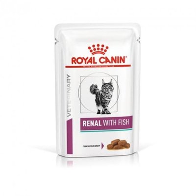 Вологий корм для котів, при захворюваннях нирок Royal Canin Renal (тунець), 85 г, Корм вологий, Дорослі, При проблемах з нирками, Тунець, Супер преміум, 50грн