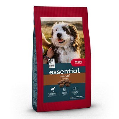 MERA essential Adult mit Rind корм для дорослих собак з м'ясом яловичин, 2кг, Корм сухой, Взрослые, Основной корм, Говядина
