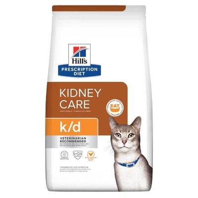 Сухий корм для котів Hill’s Prescription Diet k/d підтримання функції нирок - курка, 400 г, Корм сухий, Дорослі, При проблемах з нирками, Курка, Супер преміум, 292грн