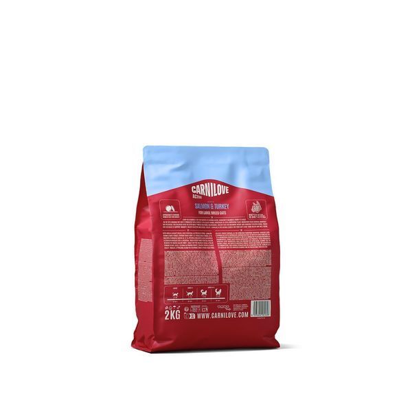 Корм сухой Carnilove Active Salmon & Turkey Large Breed для кошек крупных пород лосось и индейка, 400 г, Корм сухой, Взрослые, Основной корм, Лосось, Холистик, 96грн