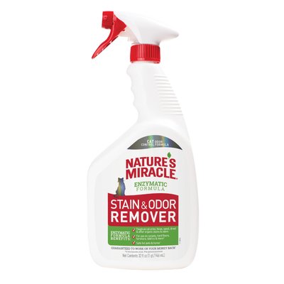 Спрей-устранитель пятен и запахов от кошек Nature's Miracle «Stain & Odor Remover» 946 мл, 946 мл, Уход и гигиена, Устранение запахов, 672грн