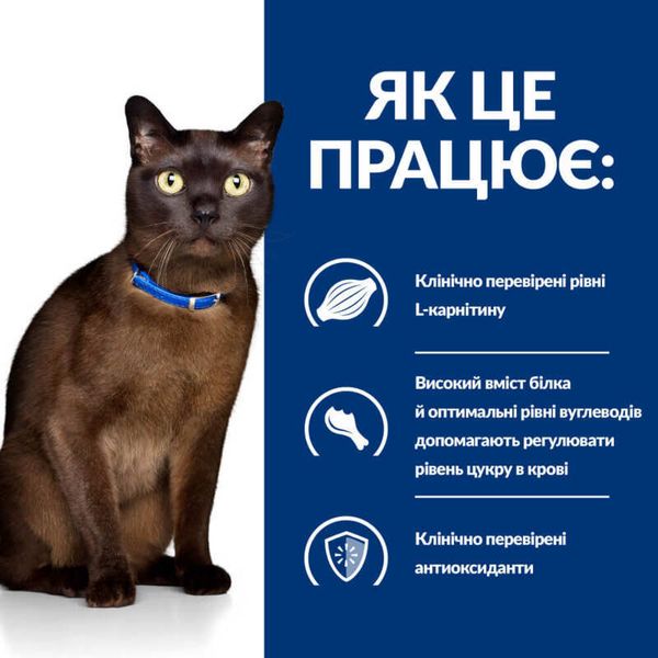 Сухий корм для котів Hill’s Prescription Diet m/d при цукровому діабеті - курка, 1.5 кг, Корм сухий, Дорослі, При цукровому діабеті, Курка, Супер преміум, 1027грн