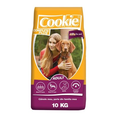 Сухий корм для собак Cookie with Chicken 10 кг (курка), 10 кг, Корм сухий, Дорослі, Основний корм, Курка, Економ, 634грн