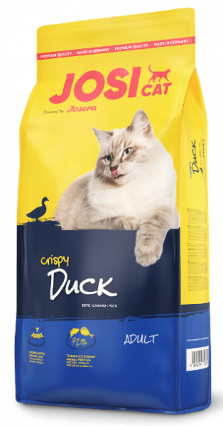 Josera JosiCat Crispy Duck - Сухой корм с уткой и рыбой для взрослых кошек, 650 г