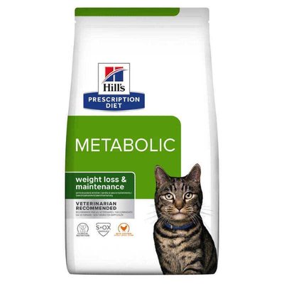 Сухий корм для котів Hill’s Prescription Diet Metabolic контроль та зниження ваги - курка, 1.5 кг, Корм сухий, Дорослі, При надмірній вазі, Курка, Супер преміум, 951грн