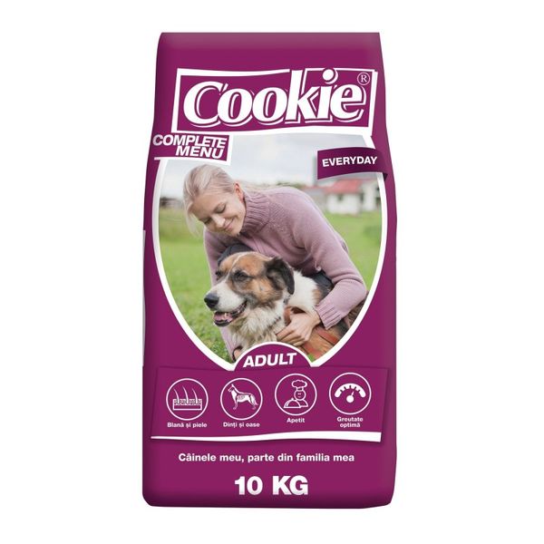 Сухой корм для собак всех пород Cookie Everyday 10 кг (субпродукты), 10 кг, Корм сухой, Взрослые, Основной корм, На основе мяса, 575грн