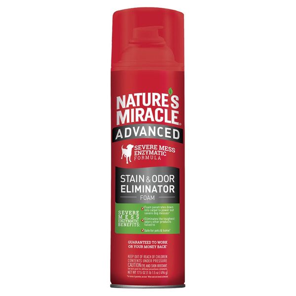 Знищувач-піна від плям і запахів від собак Nature's Miracle «Advanced Stain and Odor Eliminator» з посиленою формулою 518 мл, 518 мл, Догляд та гігієна, Усунення запахів, 587грн