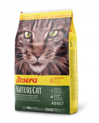 Josera NatureCat - Беззерновий сухий корм з м'ясом птиці та лососем для кішок, 400 г