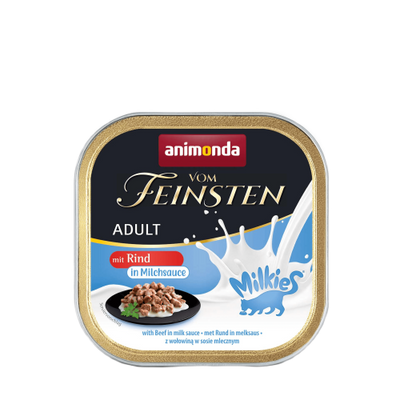 Корм влажный для кошек Animonda Vom Feinsten Adult with beef in milk sauce с говядиной в молочном соусе, 100 г, 100 г, Корм влажный, Взрослые, Основной корм, Говядина, Супер премиум, 11грн