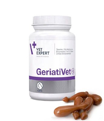 Комплекс витаминов VetExpert GeriatiVet Cat для кошек зрелого возраста 60 капс, 60 капс, Вітаміни та добавки, Літні, Для збагачення вітамінами, 854грн