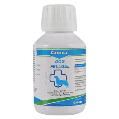 Вітаміни для собак Canina «Dog Fellgel» гель 100 мл (для шкіри та шерсті), 100мл, Вітаміни та добавки, всі стадії життя, Для здоров'я шкіри та шерсті, 689грн