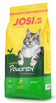 Josera JosiCat Crunchy Poultry - Полнорационный сухой корм с мясом домашней птицы для взрослых кошек, 650 г