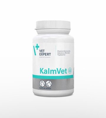Успокоительный препарат VetExpert KalmVet для котов и собак, 60капс, Витамины и добавки, Взрослые, Стресс и период адаптации, 782грн