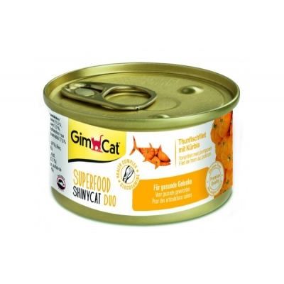 Вологий корм для котів GimCat Superfood 70 г (тунець та гарбуз), 70 г, Корм вологий, Дорослі, Основний корм, Тунець, Супер преміум, 72грн