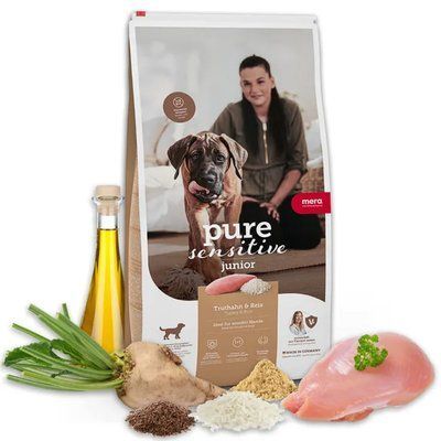 MERA ps Junior Truthan&Reis корм для юніорів з індичкою та рисом, 1 кг, Корм сухий, Цуценята, Основний корм, Індичка