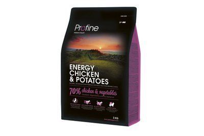 Сухий корм для дорослих собак з підвищеною активністю Profine Energy Chicken з куркою, 3 кг, Корм сухий, Дорослі, Для активних, Курка, Супер преміум, 78грн