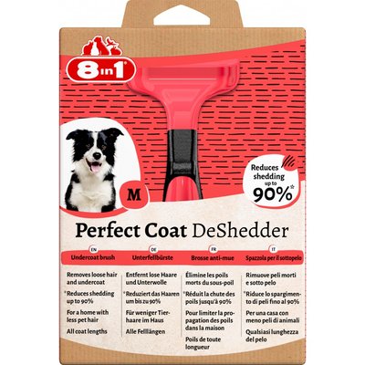 Дешеддер 8in1 Perfect Coat для вичісування собак, розмір M, 6.5 см, М 6,5 см, Догляд та гігієна, Дешеддер для шерсті, 674грн