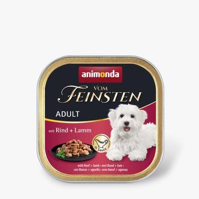 Корм влажный для собак Animonda Vom Feinsten delicious sauce Adult with Beef+lamb с говядиной и ягнятиной, 150 г, 150 г, Корм влажный, Взрослые, Основной корм, Говядина, Супер премиум, 15грн