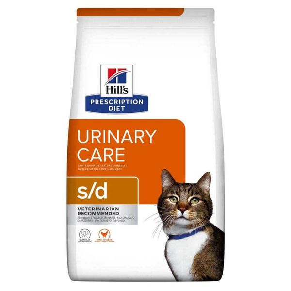 Сухой корм для кошек Hill's Prescription Diet Urinary Care s/d уход за мочевыделительной системой - курица, 1.5 кг, Корм сухой, Взрослые, При проблемах с мочевыделительной системой, Курица, Супер премиум, 1055грн