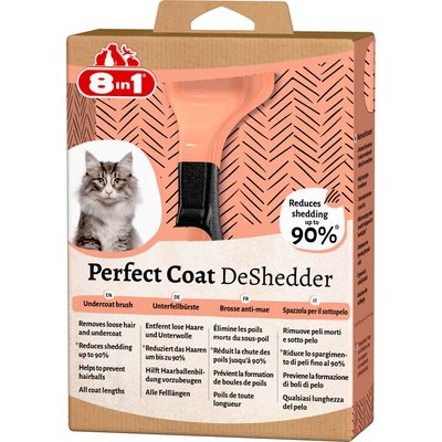 Дешеддер 8in1 Perfect Coat для вичісування котів, 4,5 см, S 4,5 см, Догляд та гігієна, Дешеддер для шерсті, 631грн