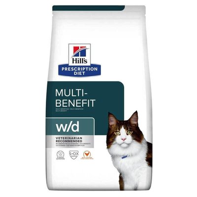 Сухий корм для котів Hill’s Prescription Diet Multi-Benefit w/d при цукровому діабеті - курка, 1.5 кг, Корм сухий, Дорослі, При цукровому діабеті, Курка, Супер преміум, 752грн