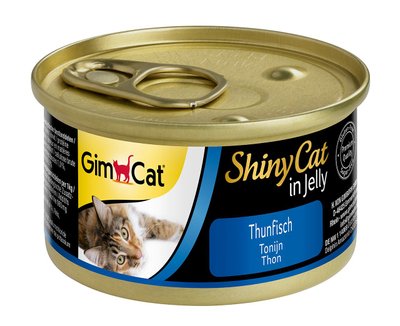 Вологий корм для котів GimCat Shiny Cat 70 г (тунець), 70 г, Корм вологий, Дорослі, Основний корм, Тунець, Супер преміум, 65грн
