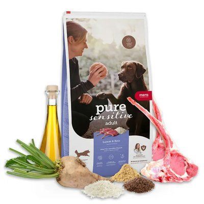 MERA ps Lamm&Reis корм для дорослих собак з ягням та рисом 12,5кг (107), 12,5 кг, Корм сухий, Дорослі, Основний корм