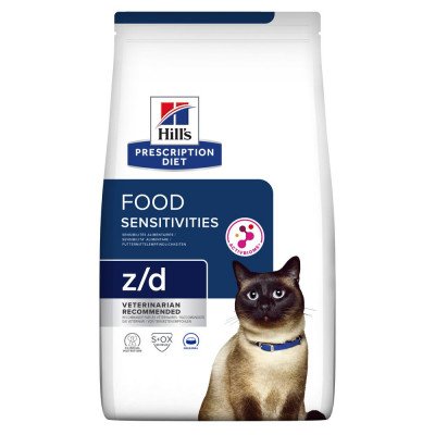 Сухий корм для котів Hill’s Prescription Diet Food Sensitivities z/d з харчовою непереносимістю -асорті, 1.5 кг, Корм сухий, Дорослі, При харчової алергії, На основі м'яса, Супер преміум, 1057грн