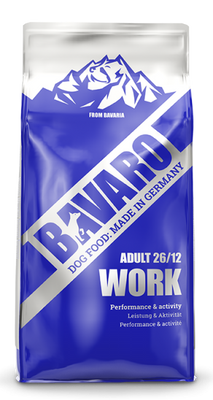 BAVARO WORK 26/12 ADULT Сухой корм для собак с интенсивными нагрузками, 18 кг, Корм сухой, Взрослые, С интенсивными нагрузками, На основе мяса, Премиум, 1484грн